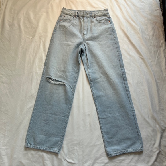 Garage Denim Jambe Large/Wide Leg jeans light wash - Picture 4 of 8